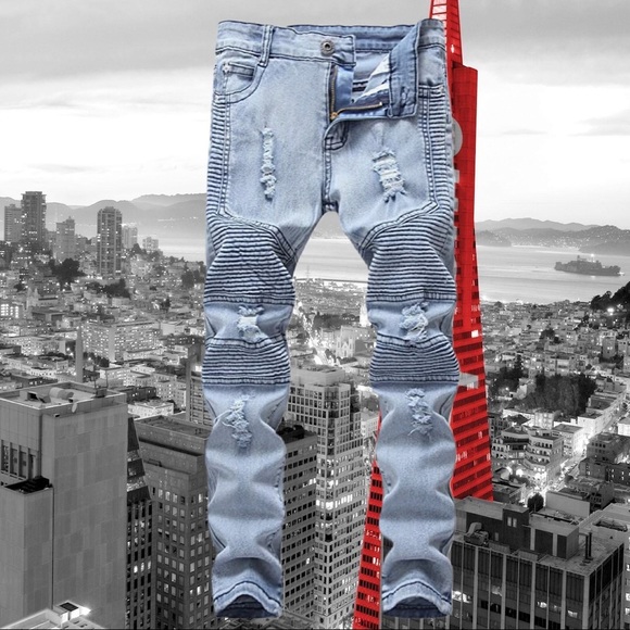 FREDD MARSHALL • BOYS SWAGED OUT MOTO MOSH JEANS